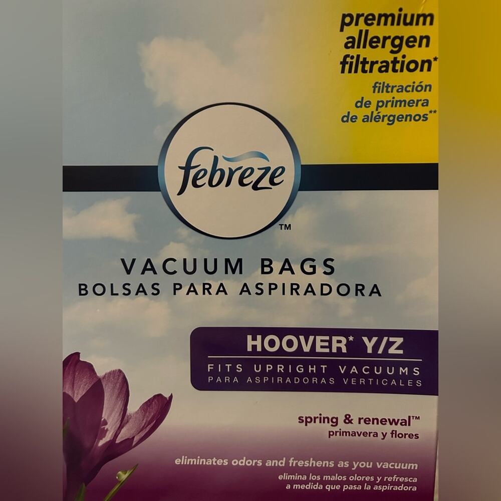 Pack of 2 Hoover upright y/z vacuum bags